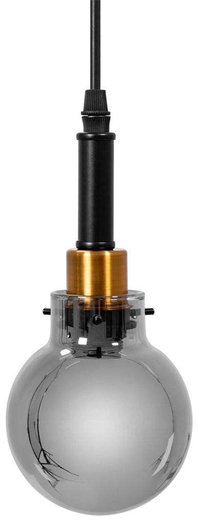 Toolight Toolight, závesné svietidlo 5xE14 APP1126-5CP, čierna-zlatá, OSW-40103