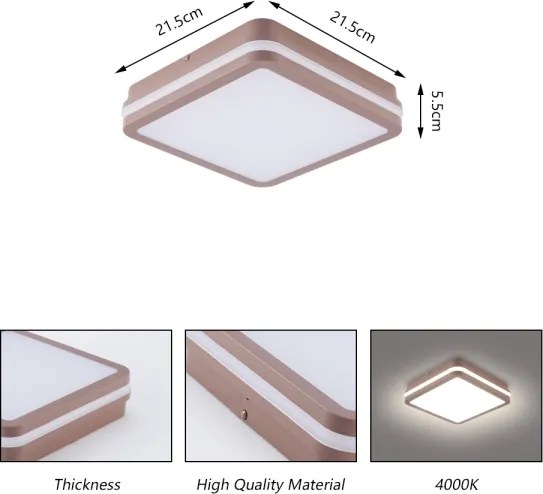 Brilagi-LED Vonkajšie svietidlo so senzorom BENE LED/18W/230V 21,5x21,5 cm hnedá IP54