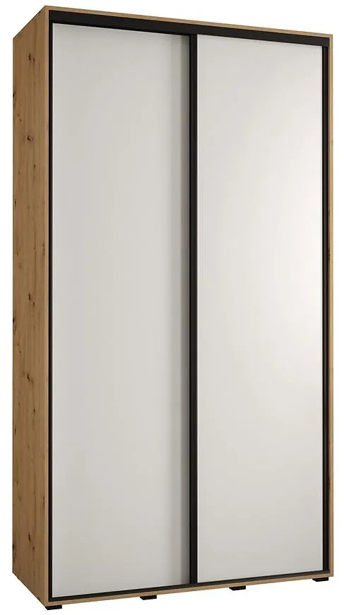 Skriňa 45 Canaris 1 130 artisan/biela/čierna