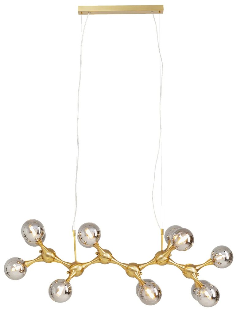 Atomic Balls visiaca lampa mosadzná 190 cm