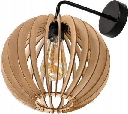 LED nástenné svietidlo 1x E27 LOFT edison drevená guľa