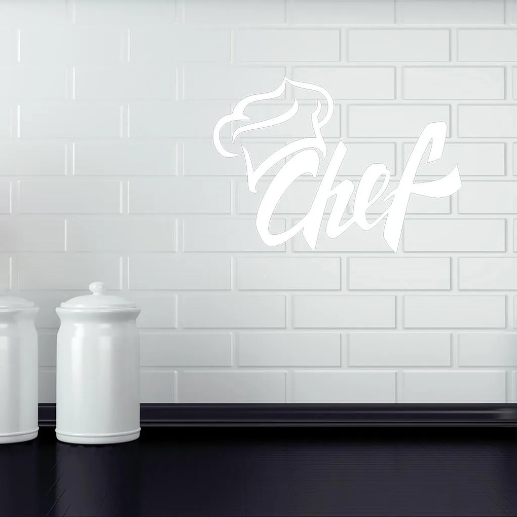 Veselá Stena Samolepka Chef Farba: fialová, Veľkosť: 80 x 55 cm