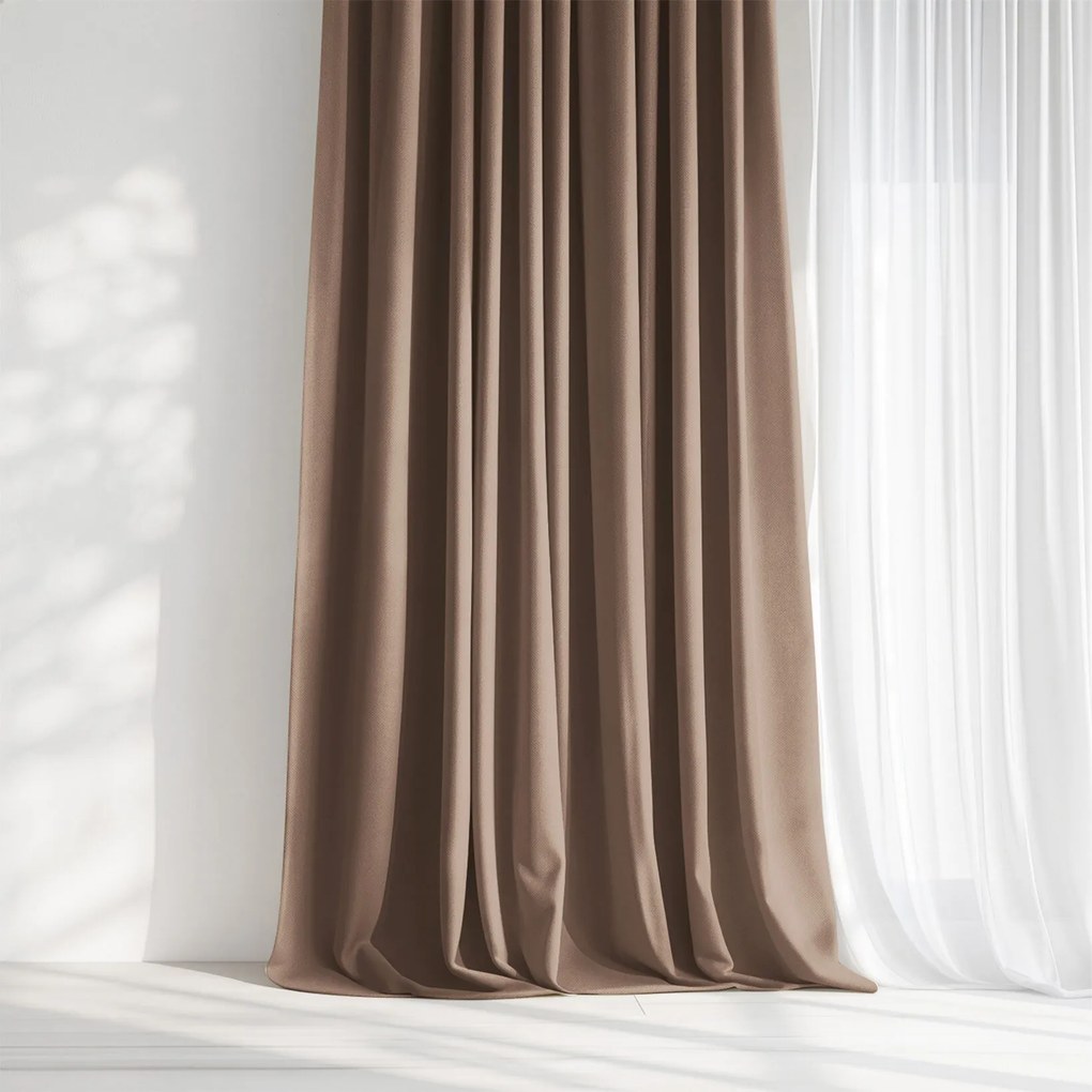 Goldea dekoračný záves marbella - moka 280x135 cm