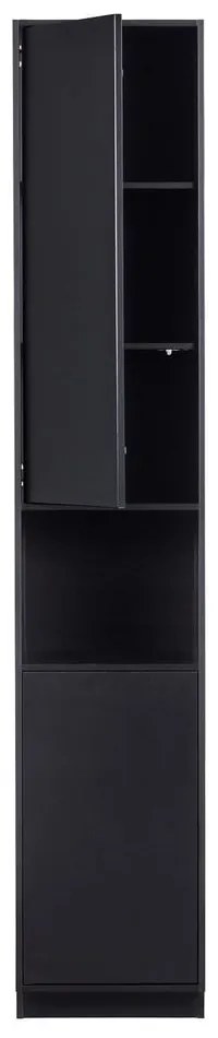 Čierna modulárna skrinka z borovicového dreva 40x210 cm Finca – WOOOD