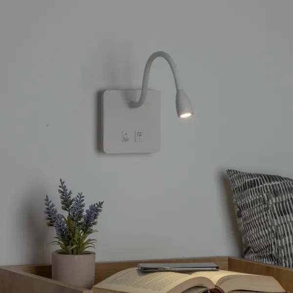 Brilagi - LED Flexibilná nástenná lampa MAYA Double LED/4W/230V + LED/3W biela