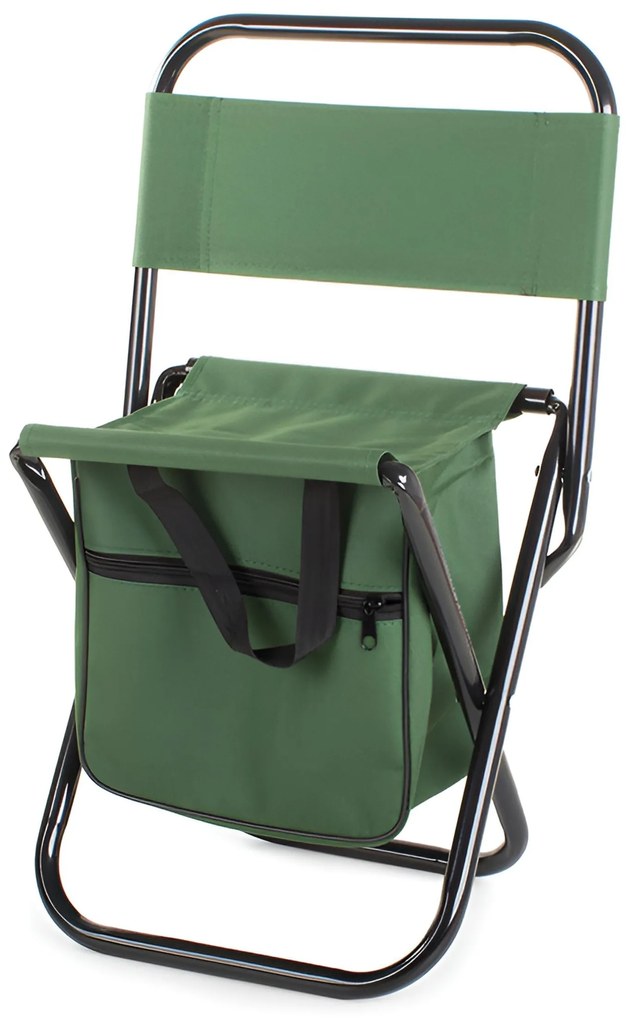 Verk 01665 Kempingová skladacia stolička s taškou 2v1 zelená