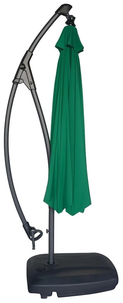 Záhradný slnečník Houseland Vortexa 300 cm tmavozelený