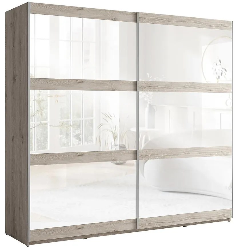 Skriňa Cosmo C19 Dub Oslo/Zrkadlo