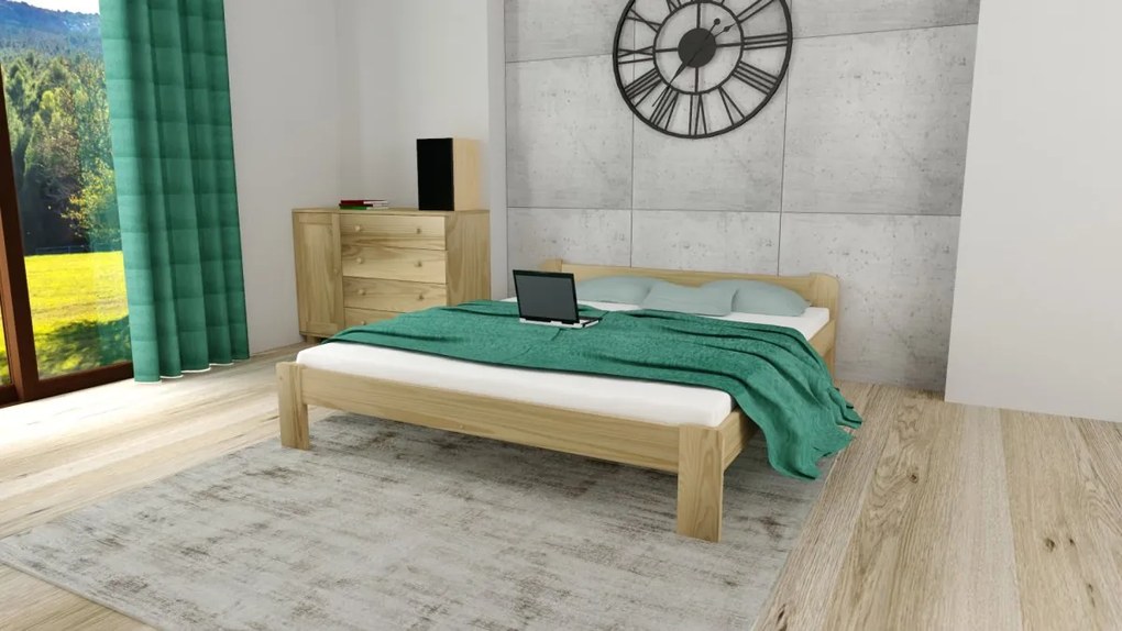 ComfortMatrace Posteľ z masívu borovice ISABELA+rošt ZADARMO 140x200 cm Rozměr: 140x200 cm, Barva: prirodzená farba