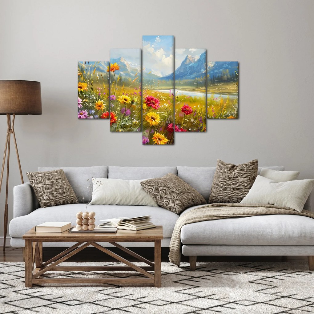 Obraz - Maľovaná krajina (150x105 cm)