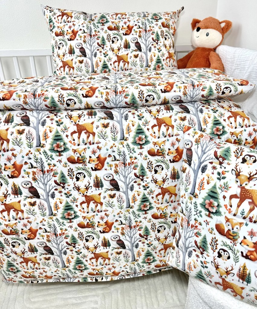 INTERMEDIC SK Obliečka do postieľky 100x135/40x60 cm – Jeseň v lese, 100 % bavlna