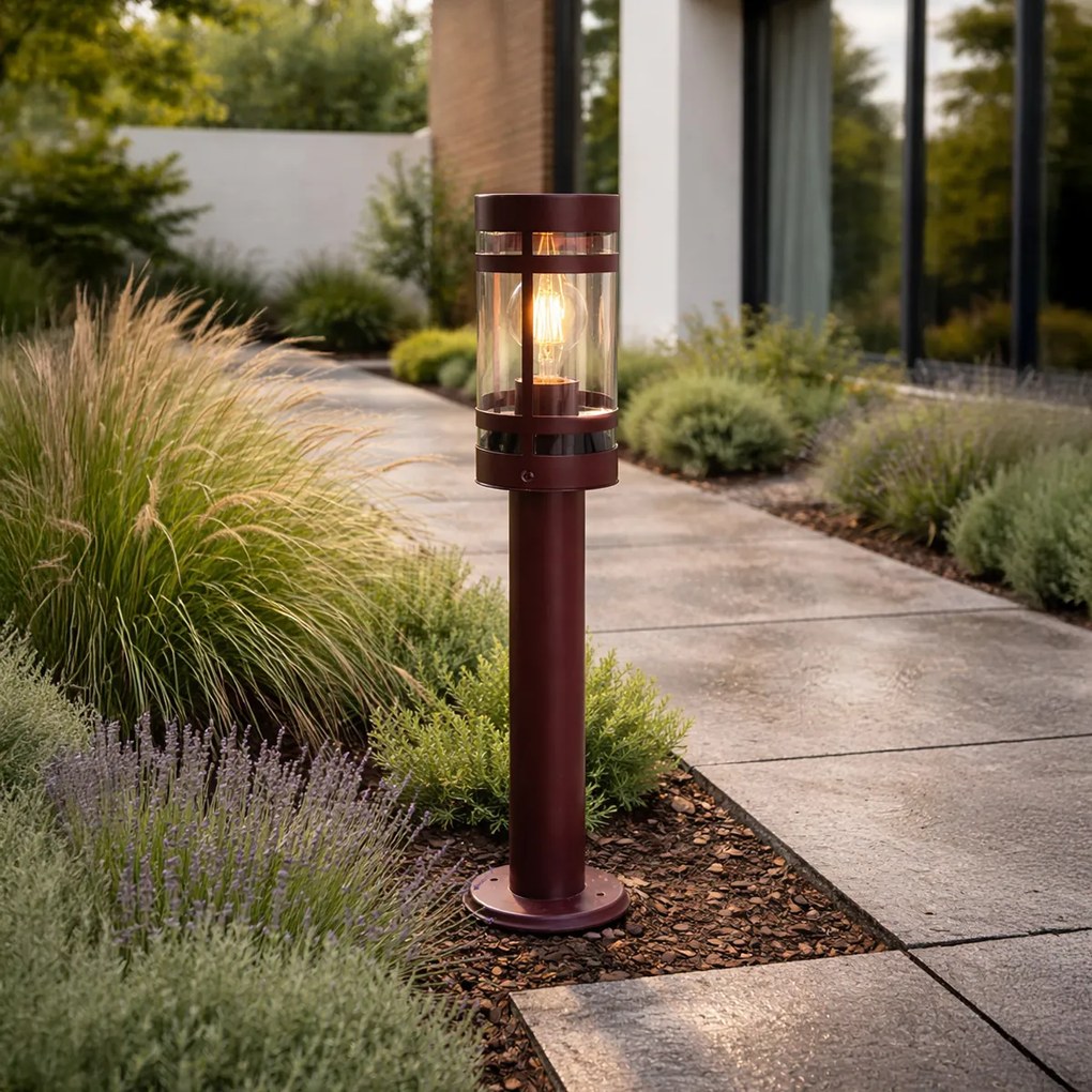 Moderná vonkajšia lampa tmavočervená 50 cm IP44 - Gleam