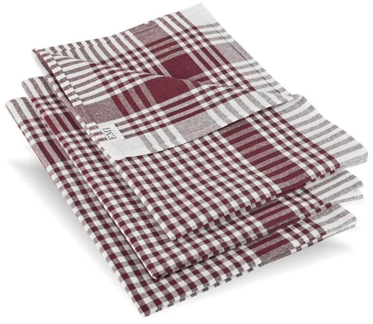 Utierky na riad bordové set 3 ks EMI