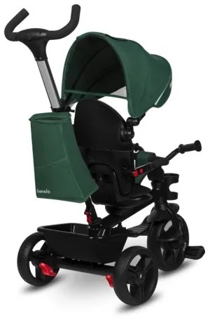 Lionelo - Detská trojkolka HAARI zelená/čierna