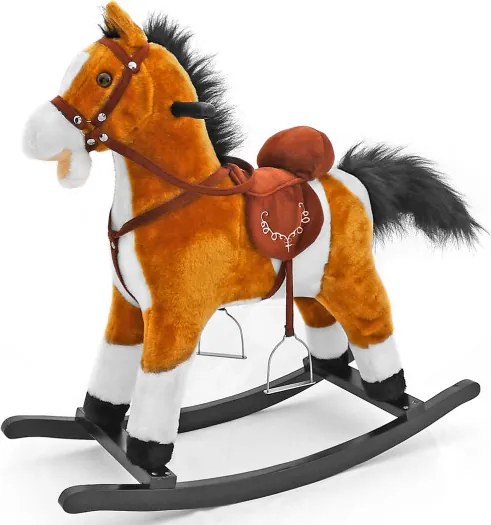 Hojdací koník Mustang svetlohnedý