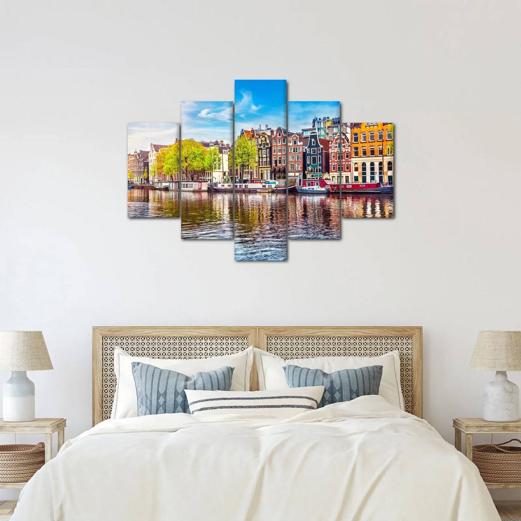 Obraz - Tancujúce domy, Amsterdam (150x105 cm)