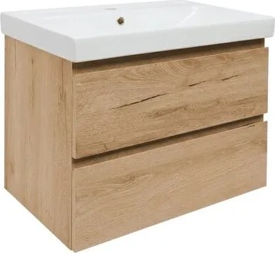 Kúpeľňová skrinka s umývadlom SAT B-Way 79x50x45 cm dub mat BWAY280OAKU5