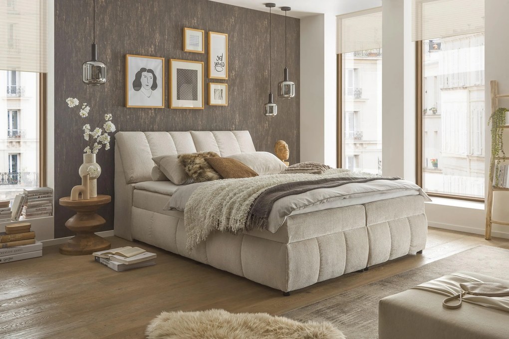 XXXLutz AMERICKÁ POSTEĽ, 160/200 cm, béžová MID.YOU - Online Only spálne - 002220022304