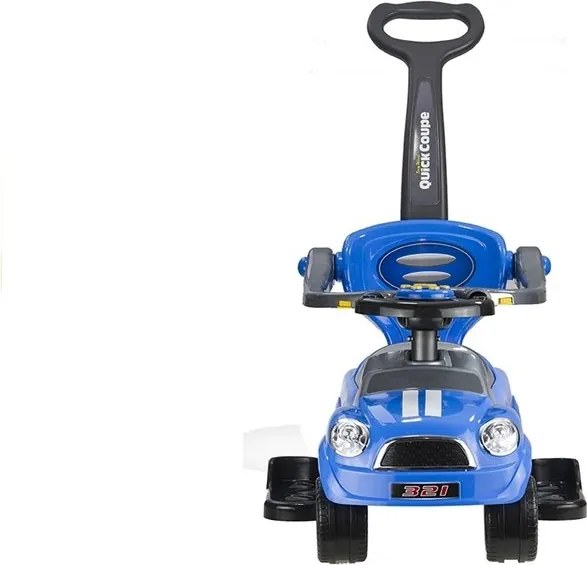 LEAN CARS Detský kočík so šmykľavkou Coupe Blue