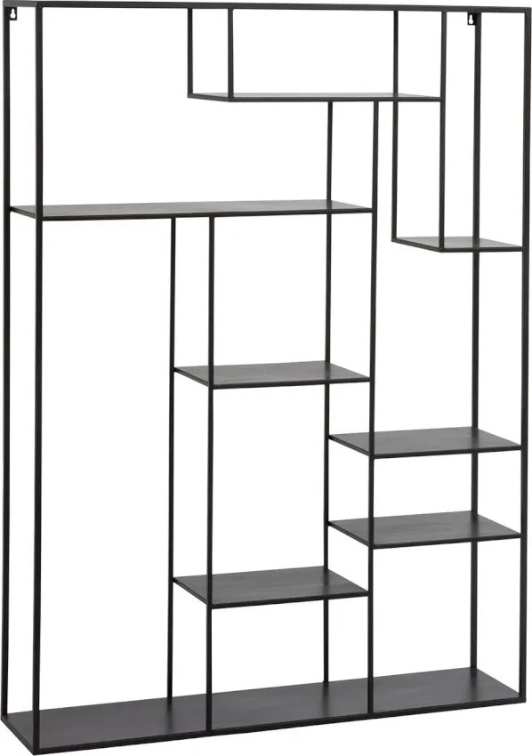 Čierny policový regál Irregular- 110 * 25 * 150cm