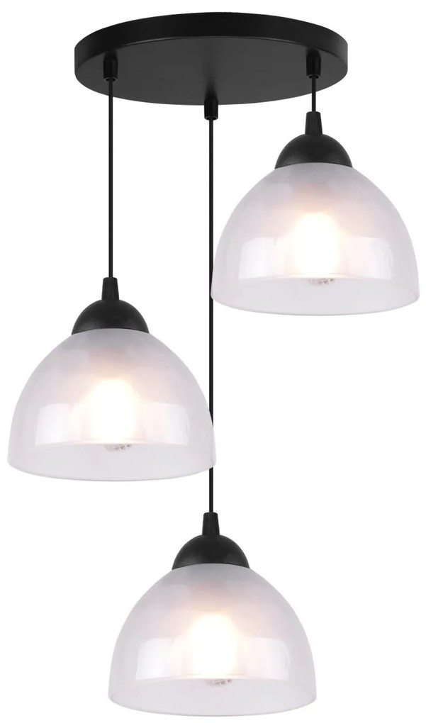 Závesné svietidlo Venice, 3x mliečne sklenené tienidlo, O