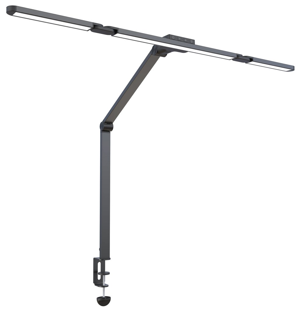 Stolná LED lampa CLARIO, svorka, diaľkové ovládanie