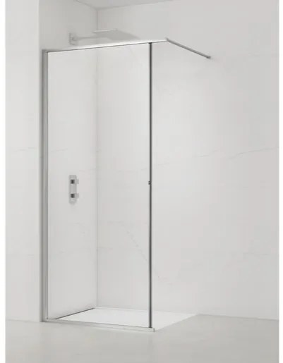 Sprchová zástena SAT Walk-In so stieracou lištou 80 cm SATWISL80, 1 ks