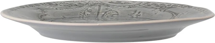 Sivý tanier z kameniny Bloomingville Rani, ø 26,5 cm