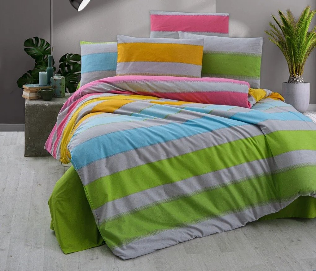 Brotex Obliečky krep Rainbow color 140x200/70x90cm