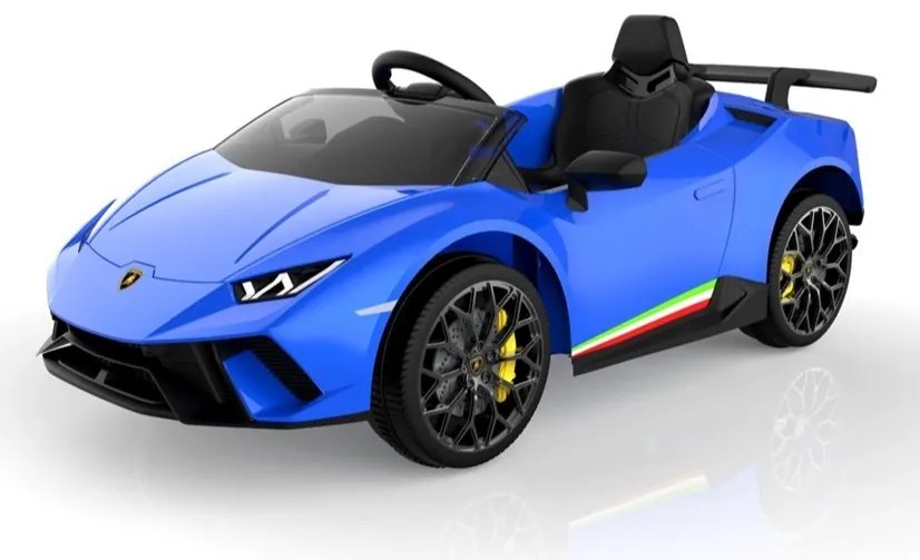 LEAN CARS ELEKTRICKÉ AUTÍČKO - LAMBORGHINI HURACAN - NELAKOVANÉ MODRÉ - 4x45W MOTOR - 12V4,5 AH BATÉRIA - 2023