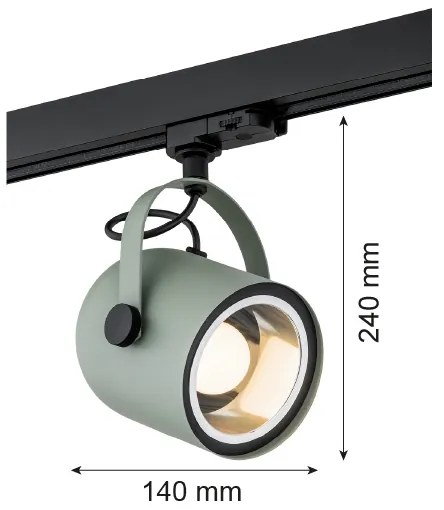 Argon 4310 - Bodové svietidlo do lištového systému NET 1xE27/15W/230V zelená