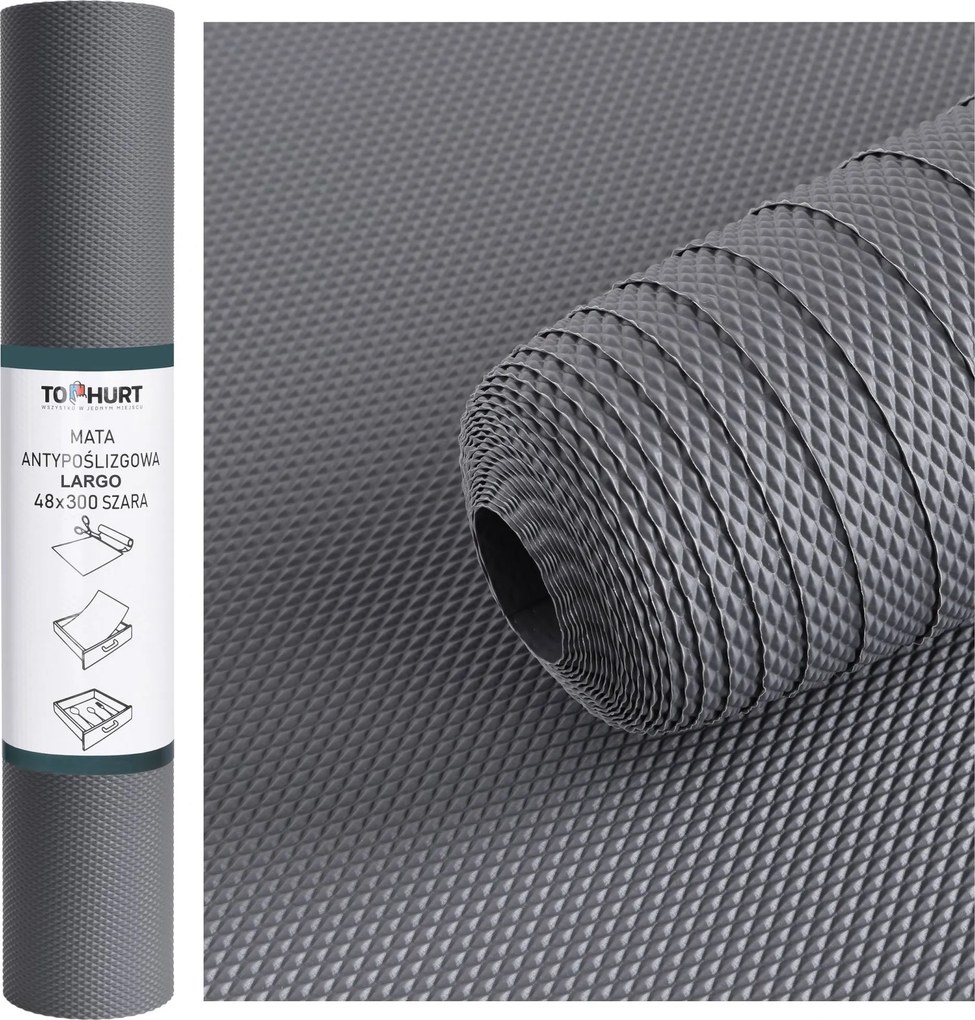 Protišmyková podložka do zásuvky LARGO 48 x 300 cm - šedá