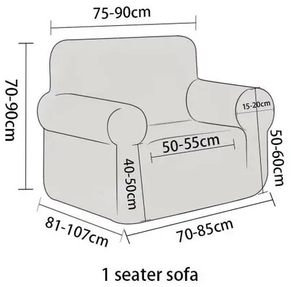4Home Napínací poťah na kreslo Wave, 75 - 95 cm
