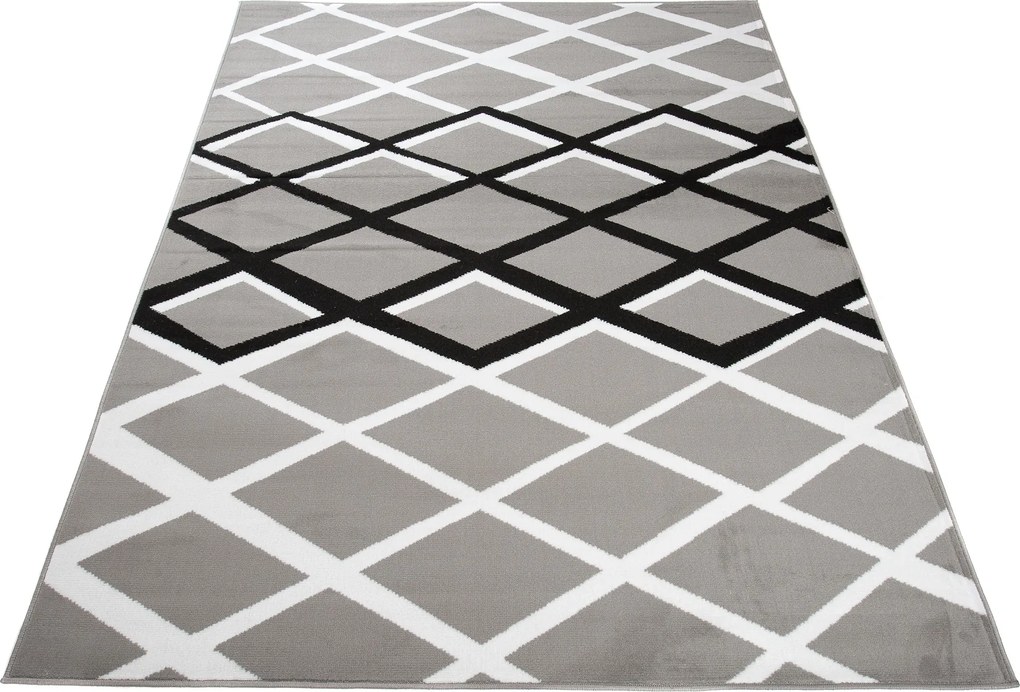 TA Koberec T237B ŠEDÁ LUXUSNÁ PP ESM Rozmer: 220x300 cm