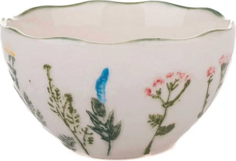Biela porcelánová miska Flower Garden – Dakls