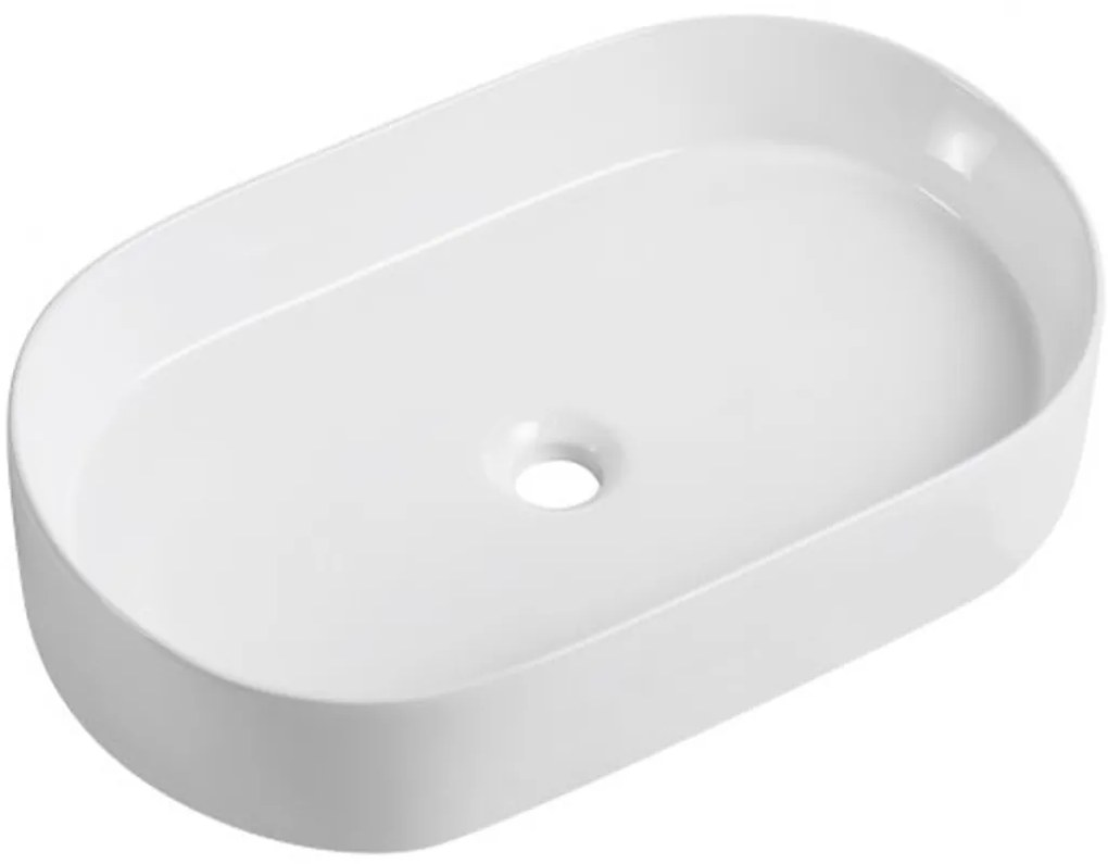 Cerano Federico, keramické umývadlo na dosku 600x380x130 mm, biela lesklá, CER-CER-417185