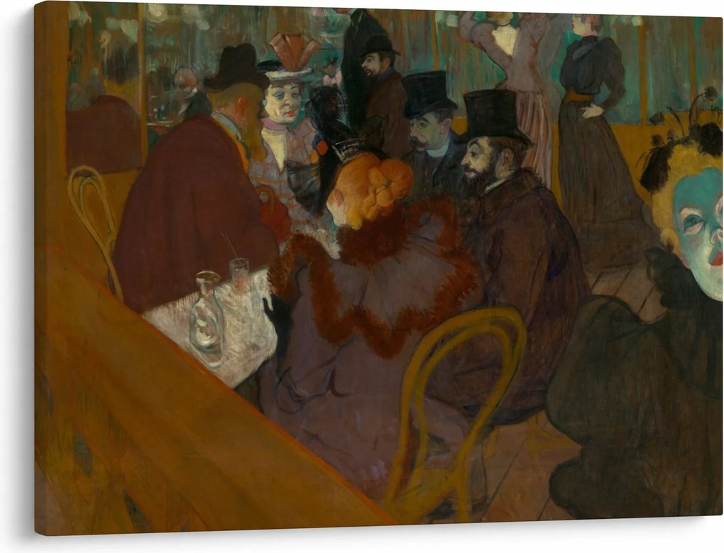Obraz - Henri de Toulouse-Lautrec, At the Moulin Rouge, reprodukcia (70x50 cm)