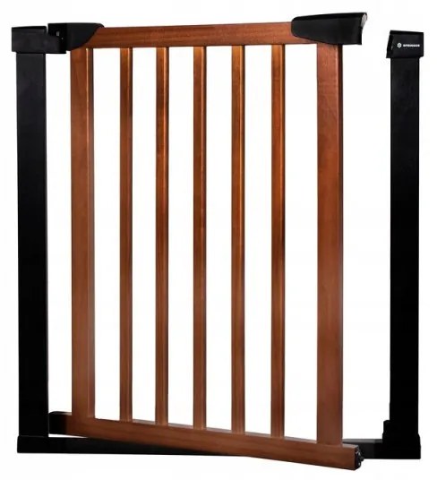 SPRINGOS Detská zábrana nastaviteľná 75-103 cm SPRINGOS BabyLock hnedá