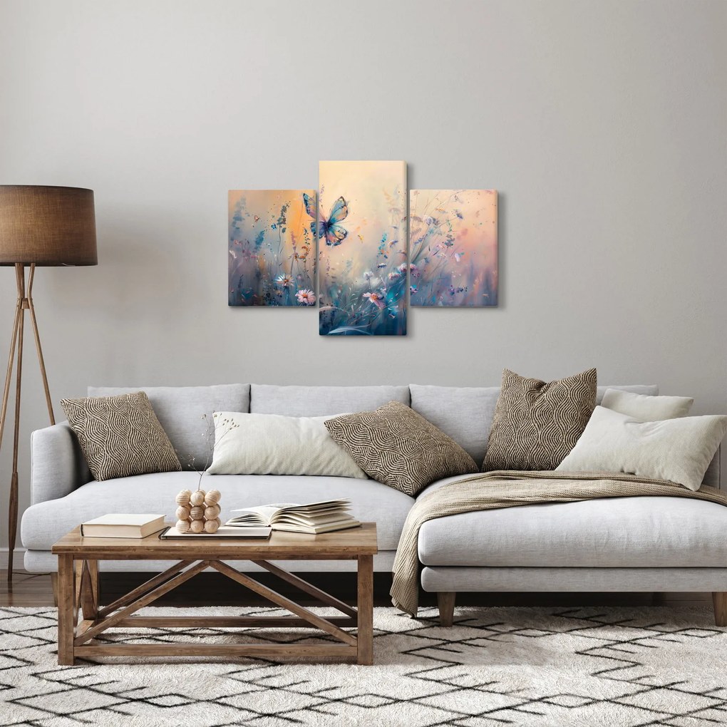 Obraz - Lúka s motýľom II. (90x60 cm)