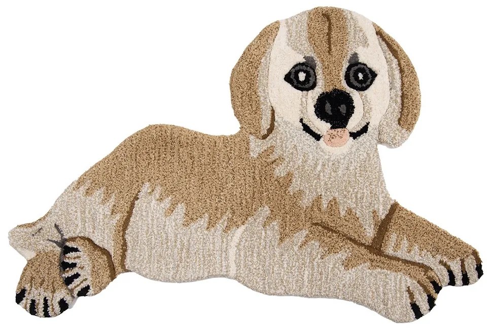 Vlnený kusový koberec psík Dog - 60*90*2 cm