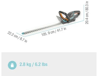 Aku nožnice na živý plot Gardena ComfortCut 60/18V (Power for All) bez aku a nabíjačky