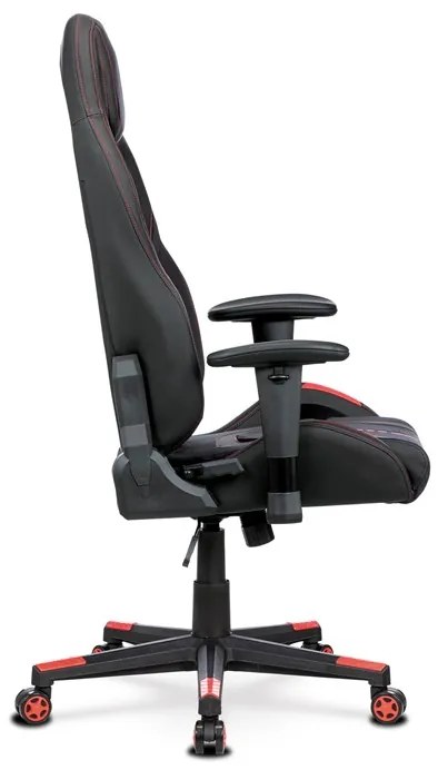 BONTEC Herné kreslo, hojdací mechanizmus, čierna látka, KA-F07 RED Farba: Čierna