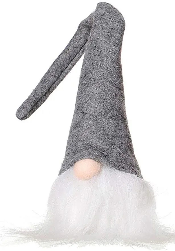 Vianočný LED škriatok 40 cm - šedý