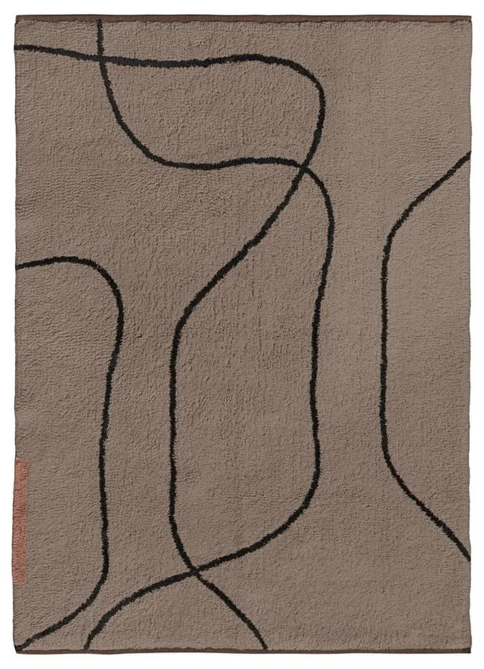 Hnedý prateľný bavlnený koberec 100x140 cm Shadow – Mette Ditmer Denmark