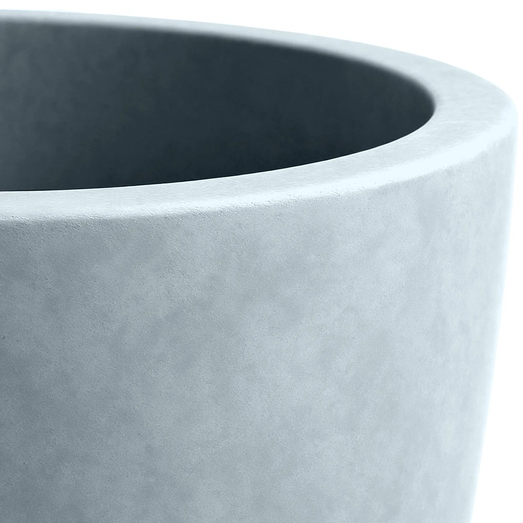Sada 2 ks kvetináčov 2 round - sivá
