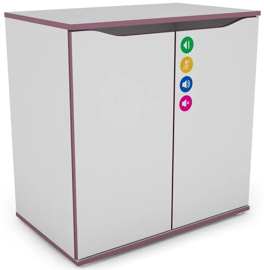 Komoda Matrix 75 2d biela/fialový