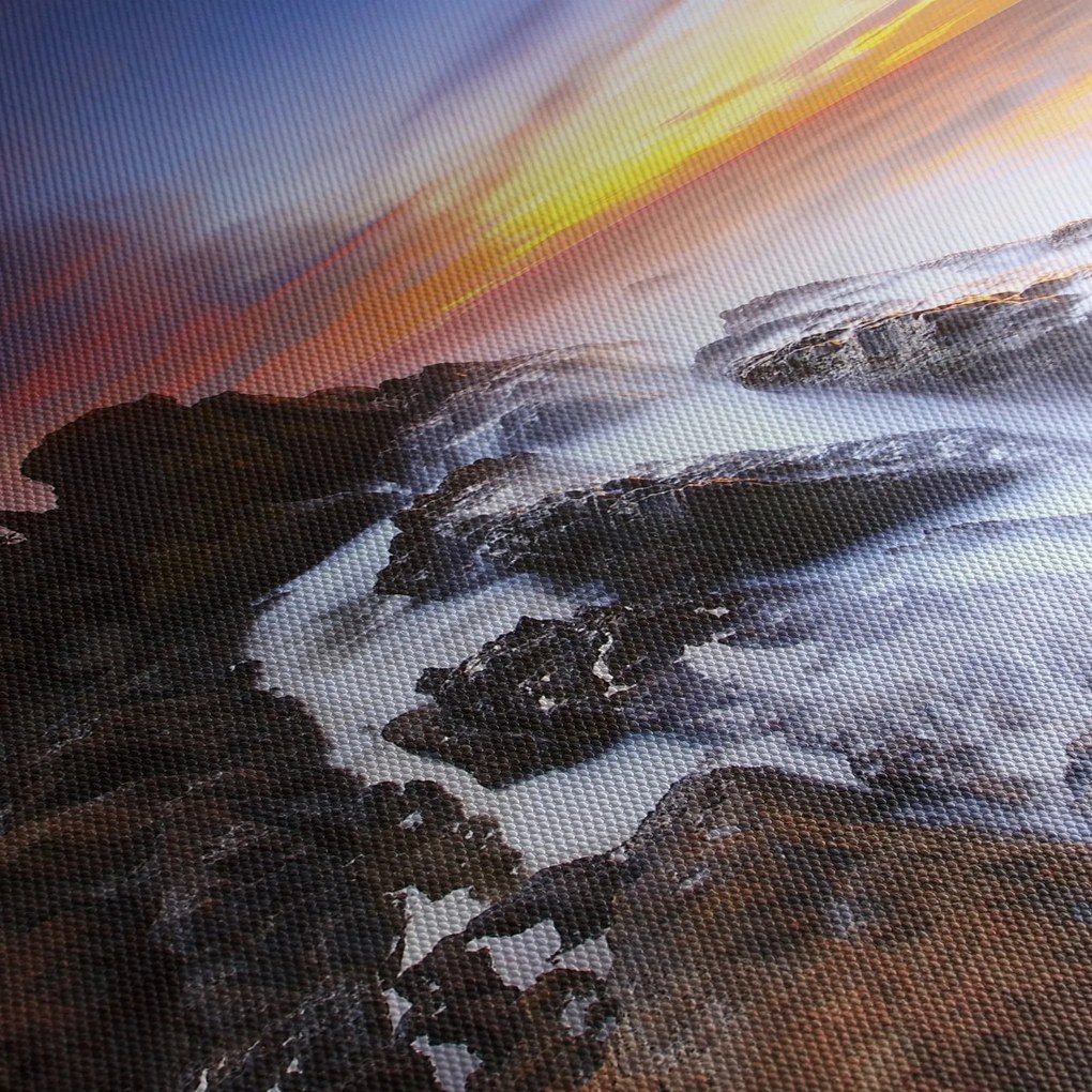 Obraz hory v hmle (120x50 cm)