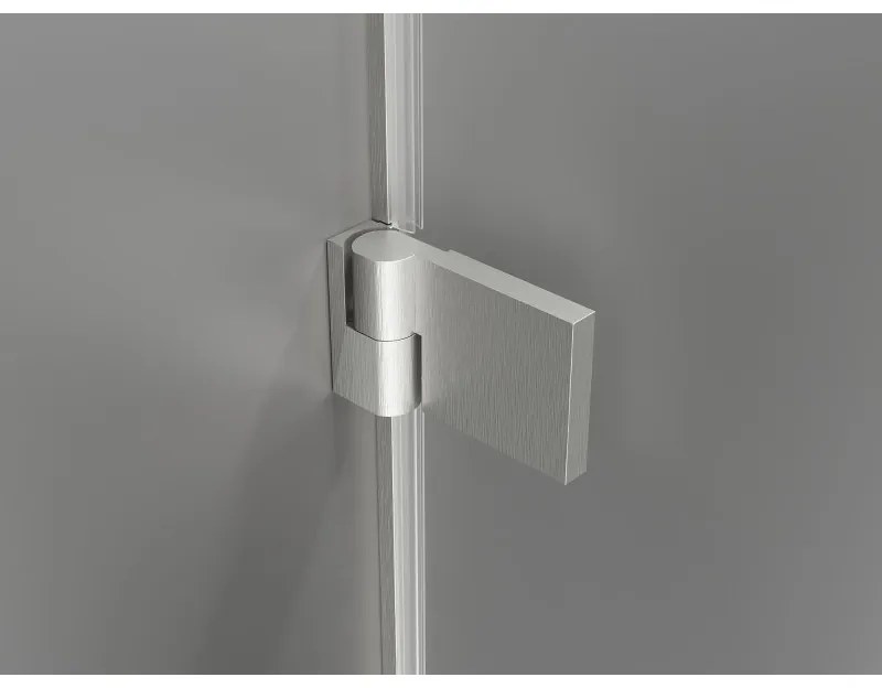 Mexen Lunar-B, výklopný sprchový kút ľavý 100 x 80 cm, 8mm číre sklo, oceľový profil, 832-100-080-97-00-L