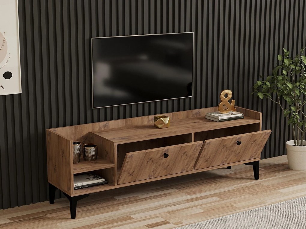 TV stolík/skrinka Bukumi (borovica atlantická) . Akcia -19%. Vlastná spoľahlivá doprava až k Vám domov. 1095270
