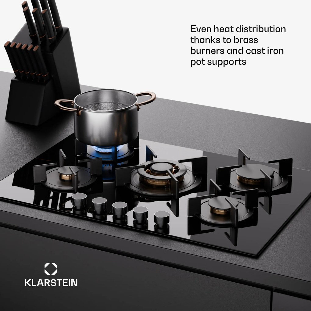 Klarstein Goldflame 5, plynová varná doska, 5 horákov